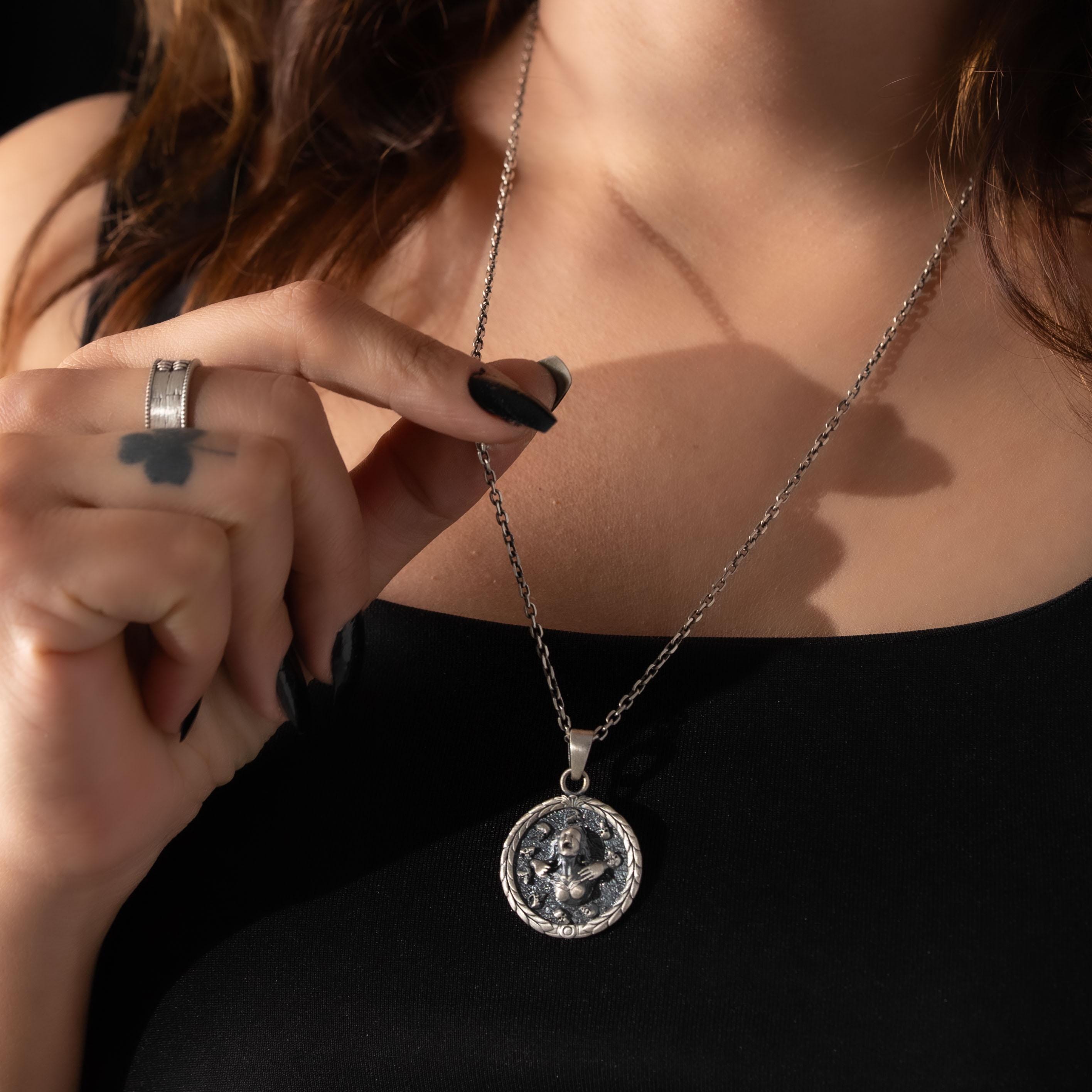 Memento Mori Skull Relief Necklace