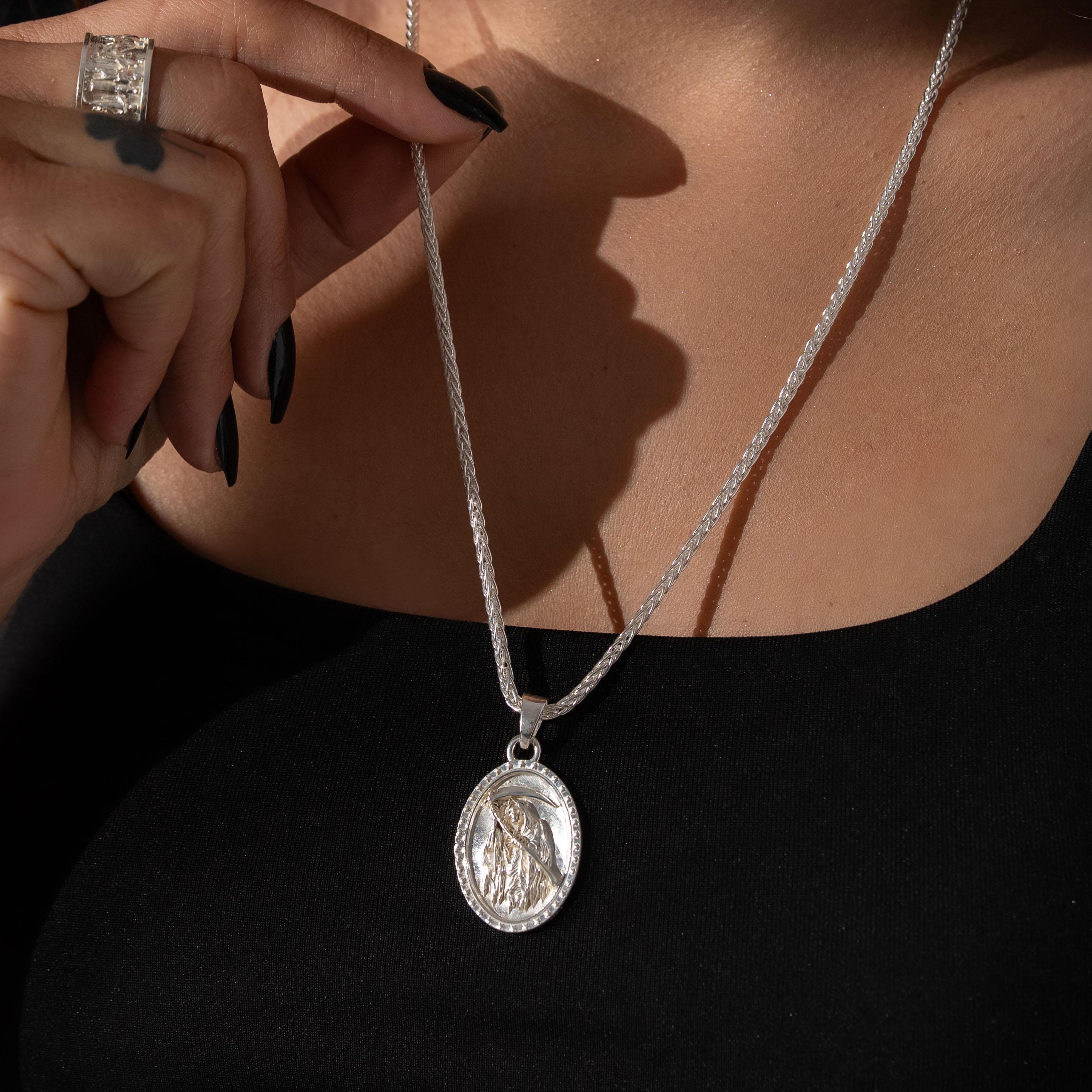 Reaper Motif Shield Necklace