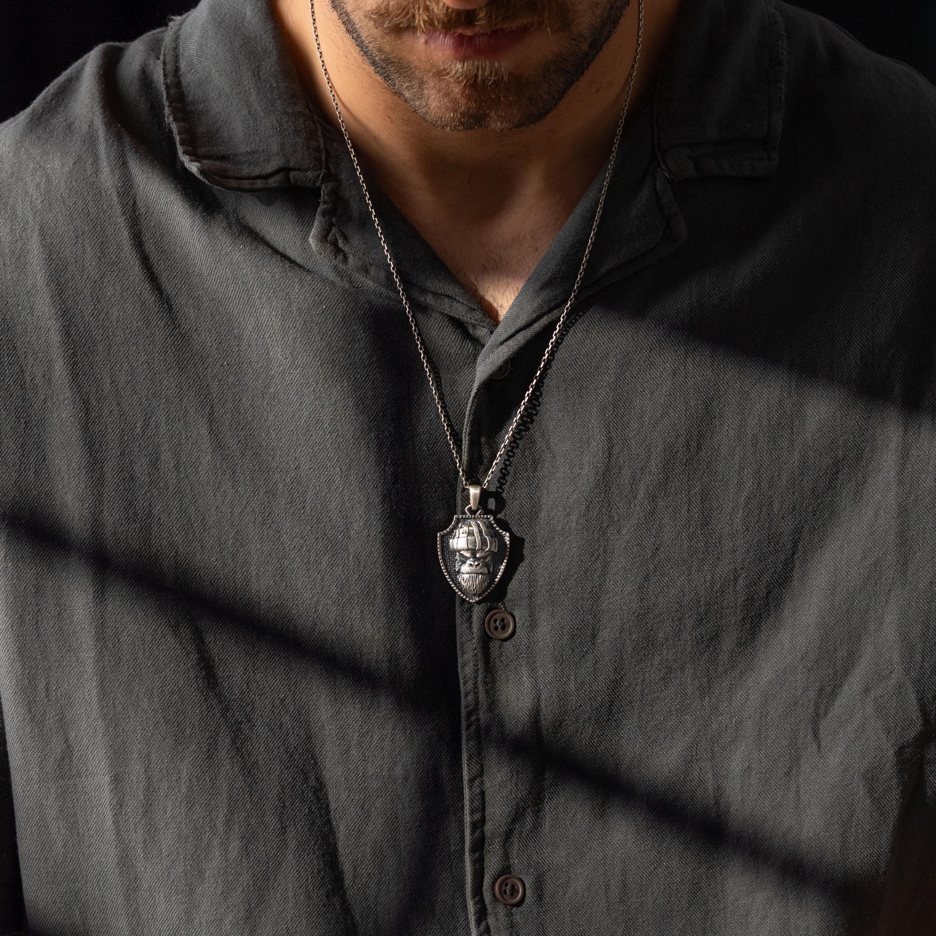 Angry Gorilla Relief Motif Necklace