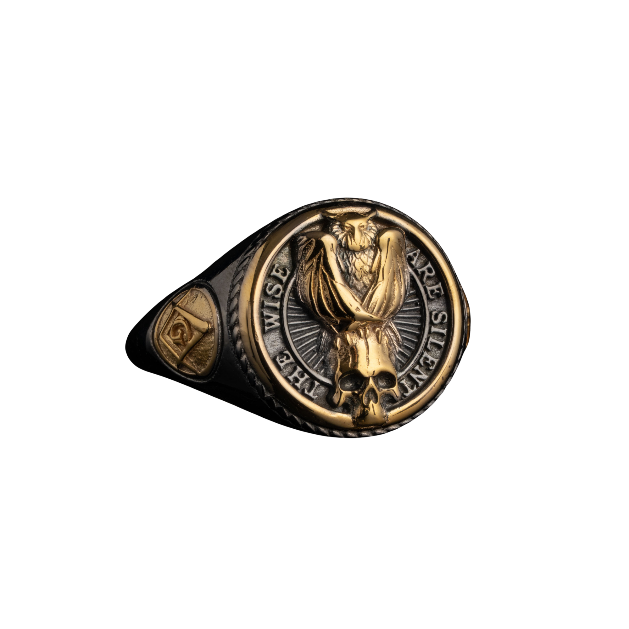 Owl Skull Relief Motif Ring