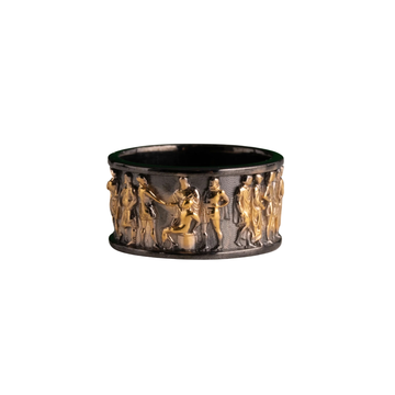 Ancient Roman Gladiator Relief Motif Ring