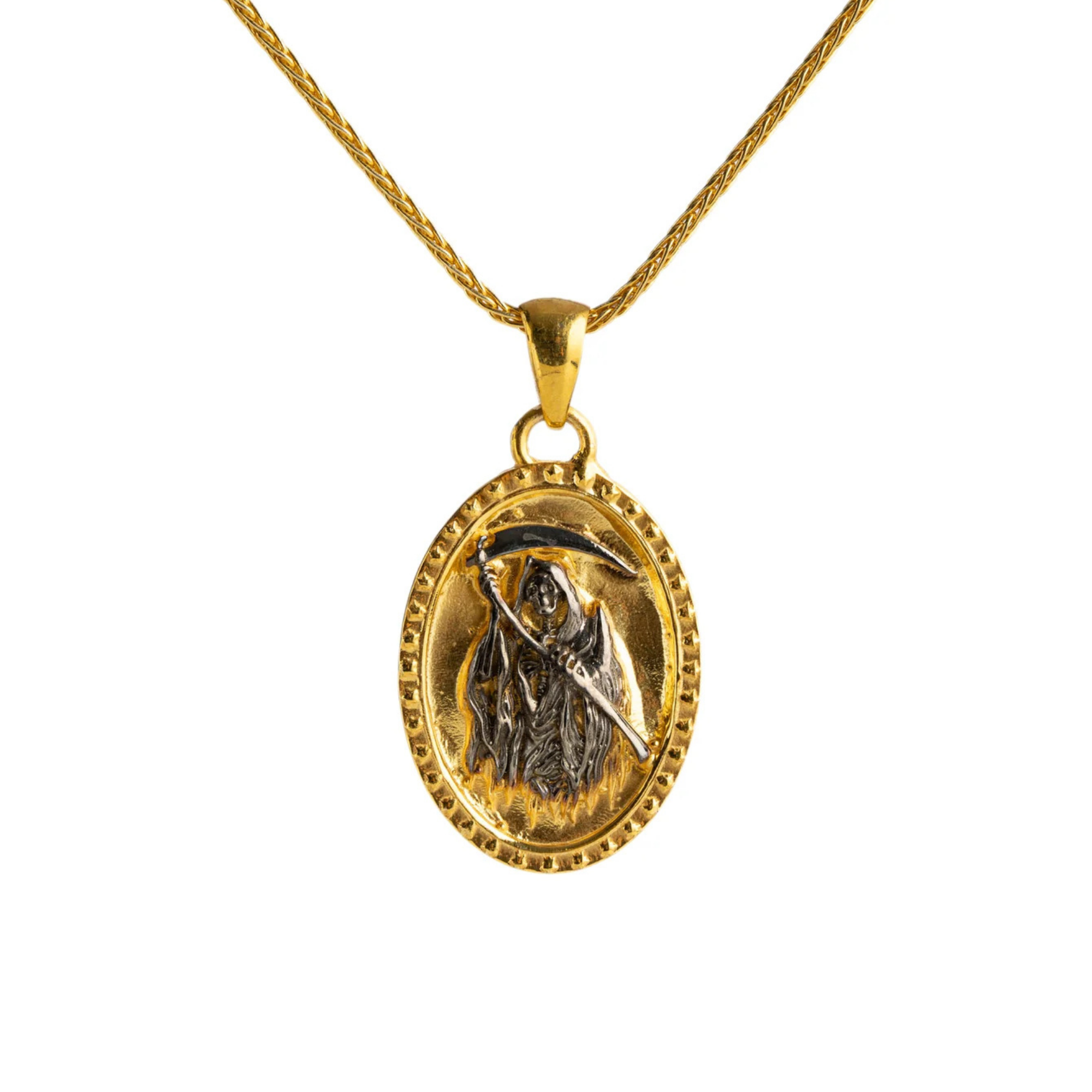 Reaper Motif Shield Necklace